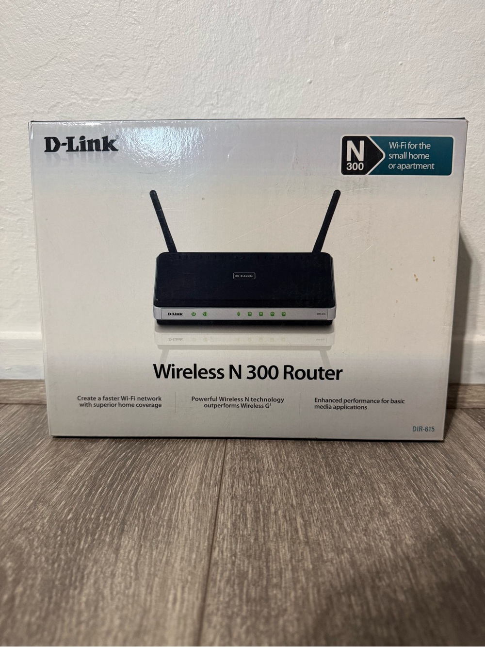 D-Link Wireless N300 Router in Black and White